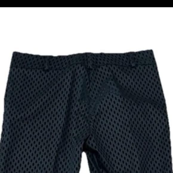 Ivy Jane Pants Size 8 Black Textured Polka Dot Wide Leg Trousers - Picture 7 of 8